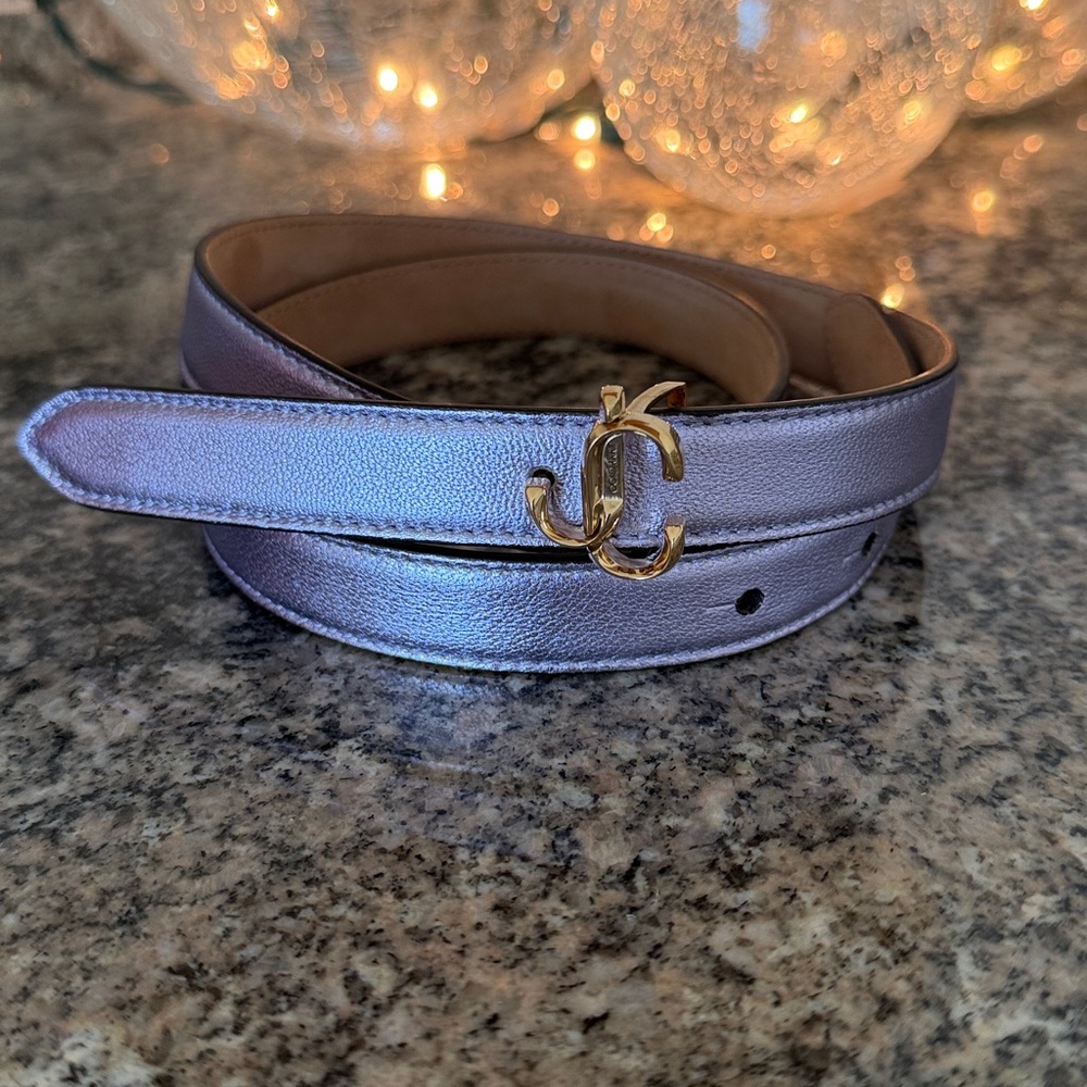 Jimmy Choo Mini Helina Metallic Belt